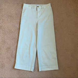 High rise wide-leg crop jeans.